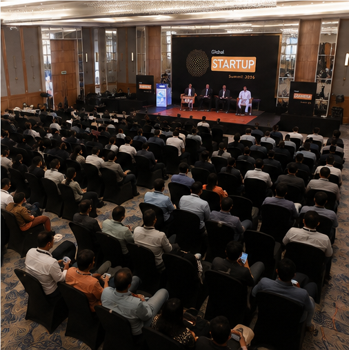 Founders attending a Global Startup Summit panel
